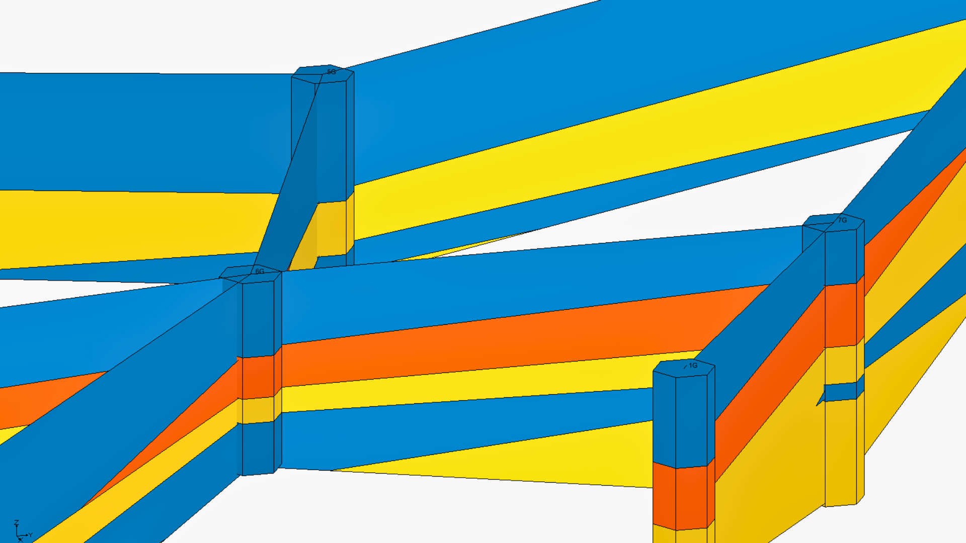 Example of borehole cross sections