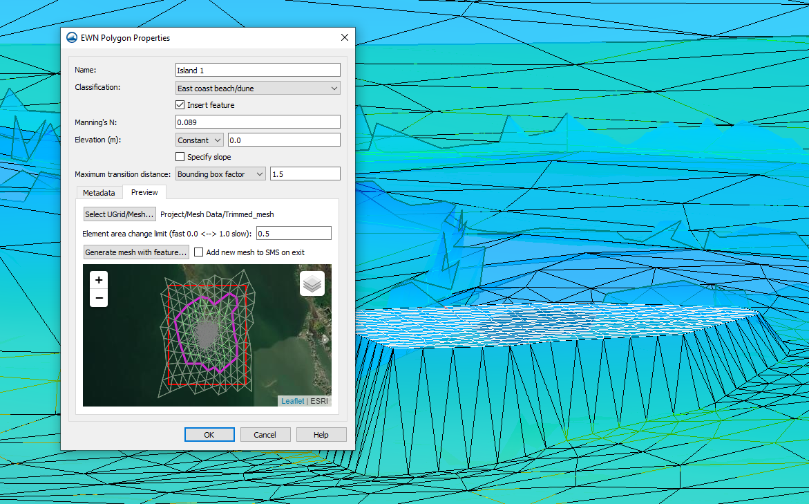 Example of the EWN Polygon Properties