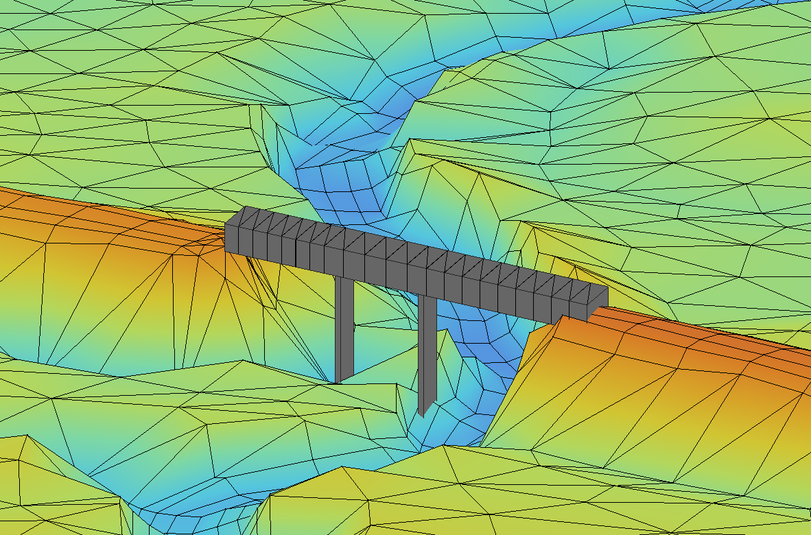 SRH-2D 3D bridge example