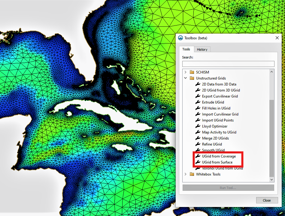 UGrid creation tools in SMS 13.3