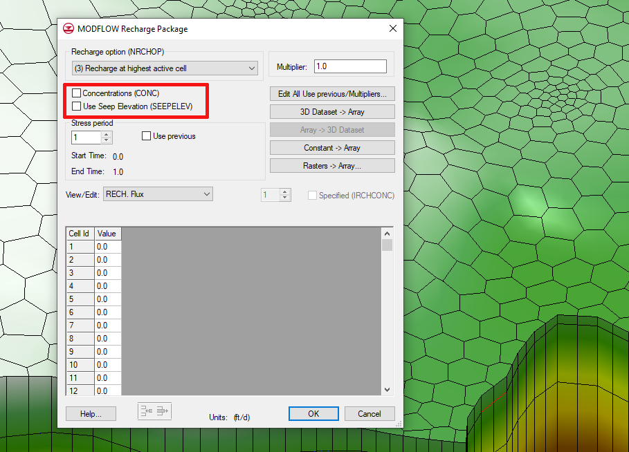 New Recharge Options for MODFLOW-USG Transport