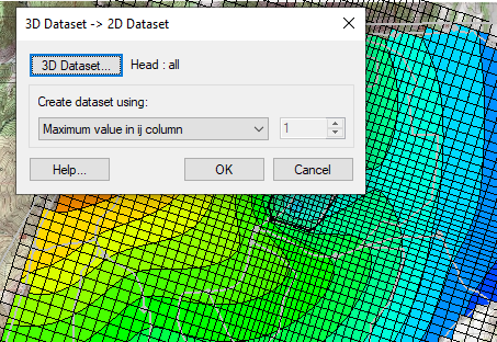 3D dataset to 2D dataset