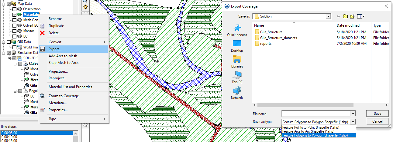 Exporting a coverage to a shapefile