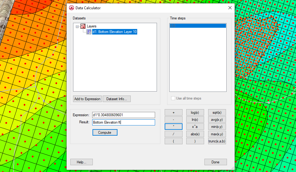 Using the Data Calculator to convert units