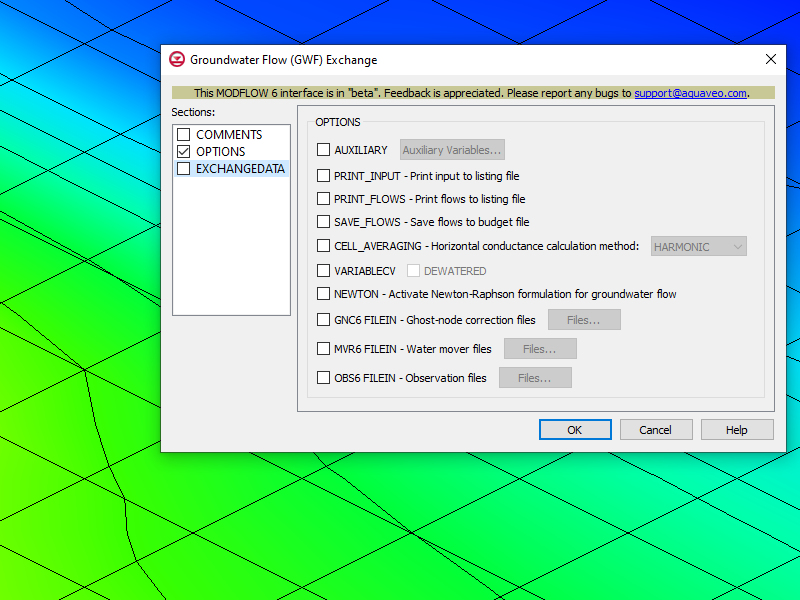 Example of the GWF-GWF Exchange Options