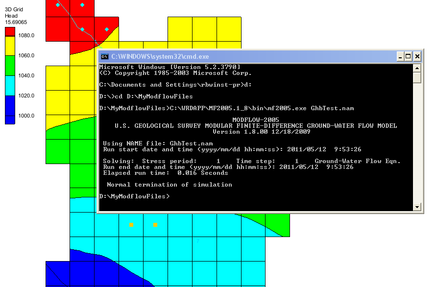 Running MODFLOW using the Command Prompt