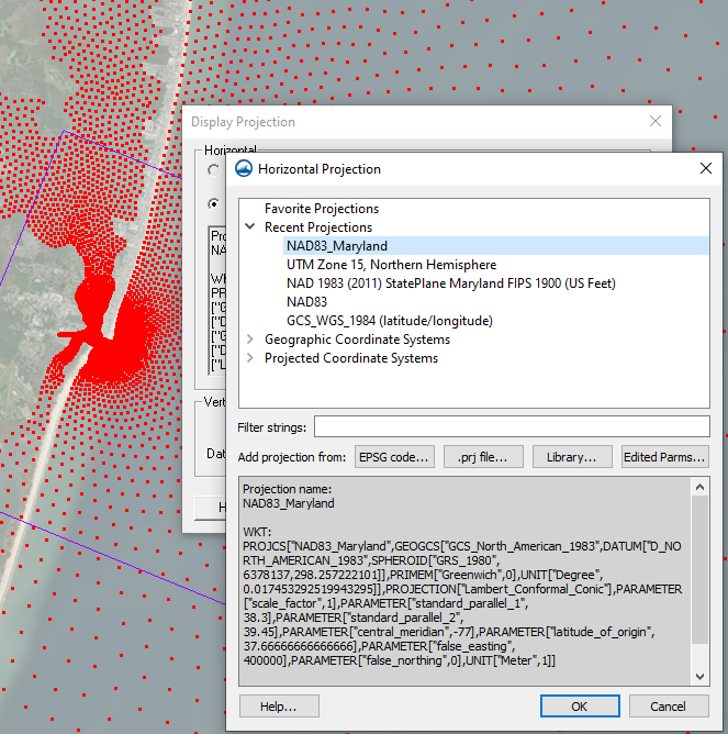 Display Projections for a Quadtree