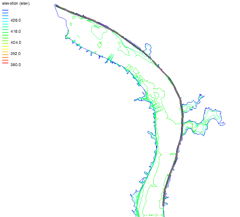 Example of smoothing an arc for a CE-QUAL-W2 model