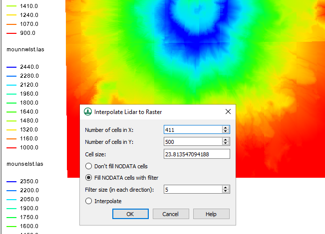 Converting Lidar to Raster