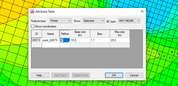 Defining a Refine Point in GMS