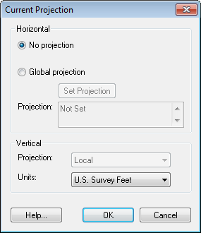 New Projection dialog.