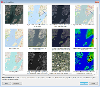 Get Online Maps dialog.