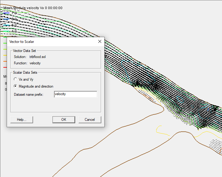 Vector to scalar using the right-click menu