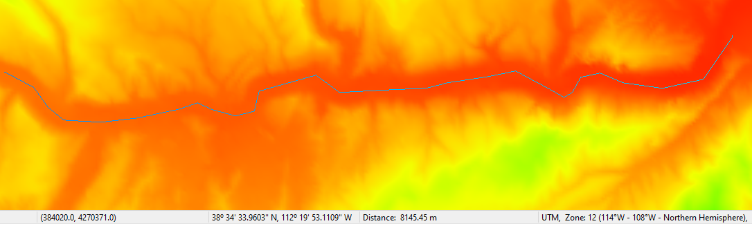 Example of using the Measure tool