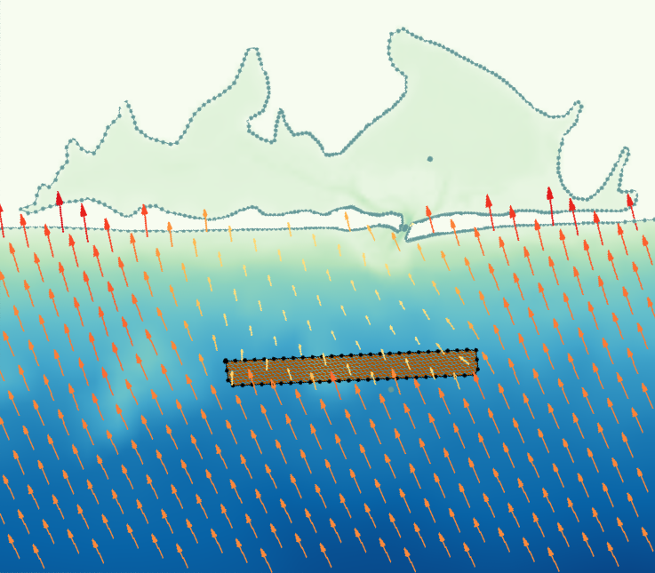 Example of a rubble mound in CMS-Wave