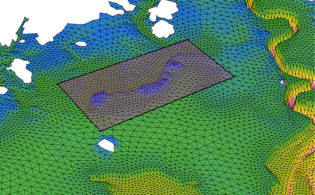 Example of a UGrid after using the Fill UGrid tool