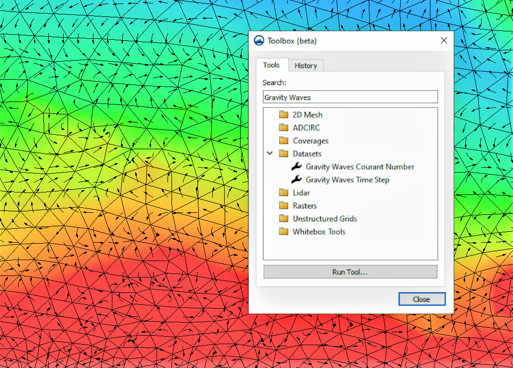 Gravity Waves tools in the SMS Toolbox