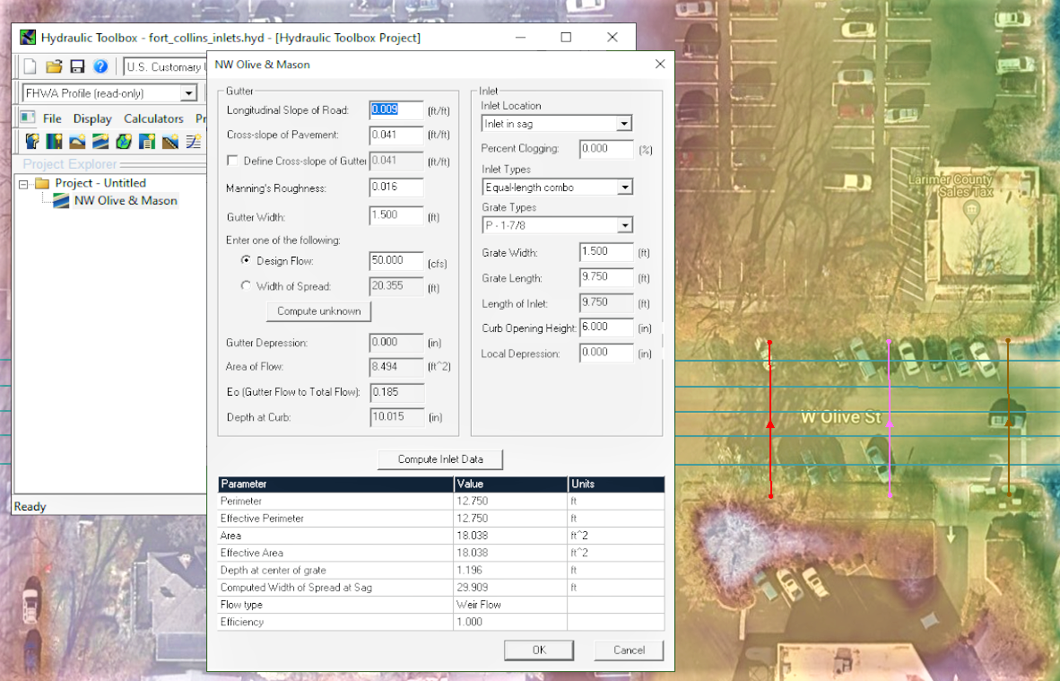 Example of the Hydraulic Toolbox with SMS