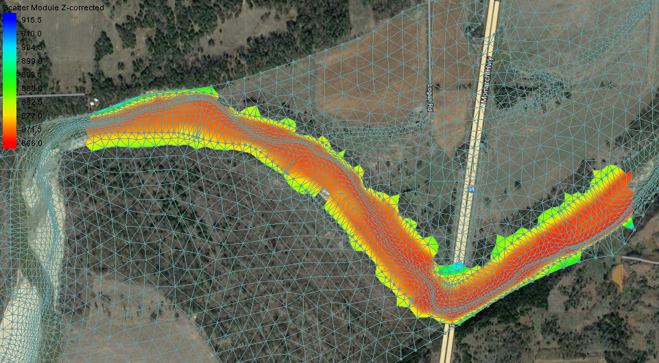 Example of localized elevation data