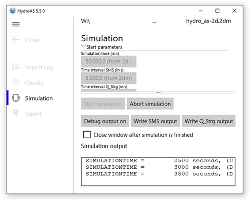 HydroAS Interface 2